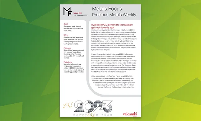 Metals Focus Precious Metals Weekly Report Cover