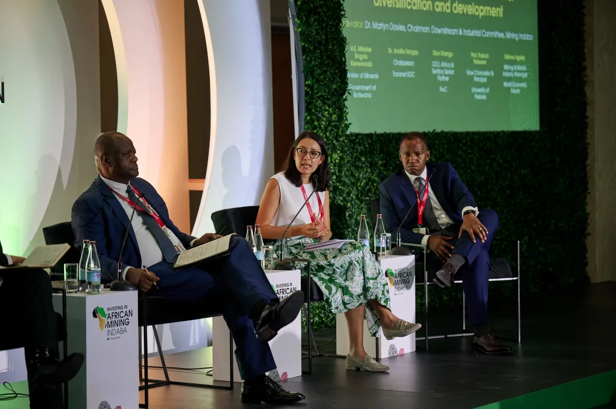 Downstream industry leaders share insights during a panel discussion at Mining Indaba