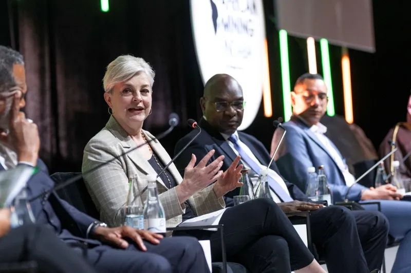 Industry leaders sharing insights during a panel discussion at Mining Indaba