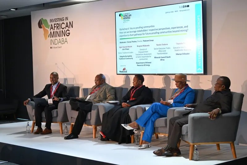 Mining leaders discuss policy and communities during a workshop at Mining Indaba