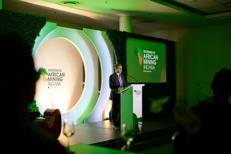 Speaker addressing downstream leaders at a Mining Indaba session
