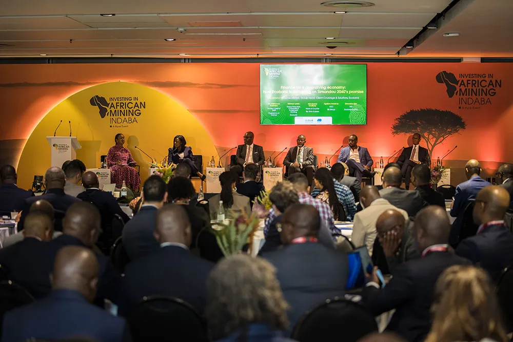 Industry leaders share insights during a Mining Indaba conference session