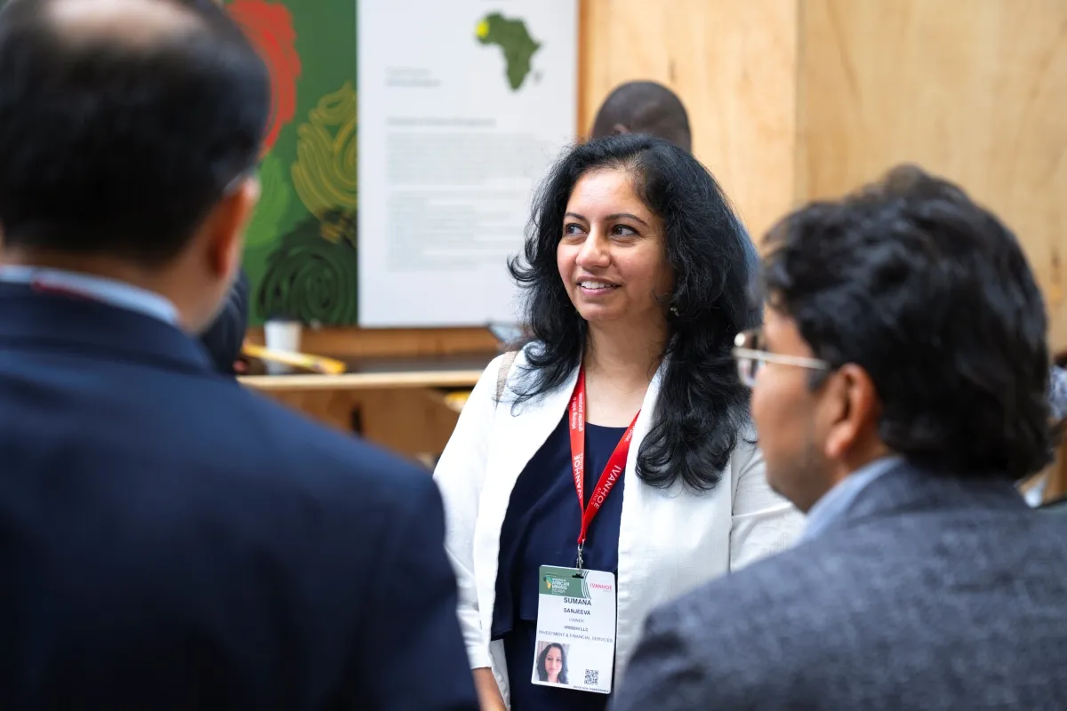 Investment professionals networking at Mining Indaba