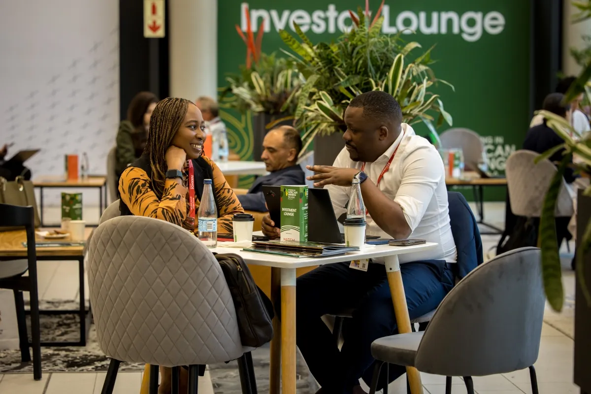 Business meetings taking place in the Investment Lounge