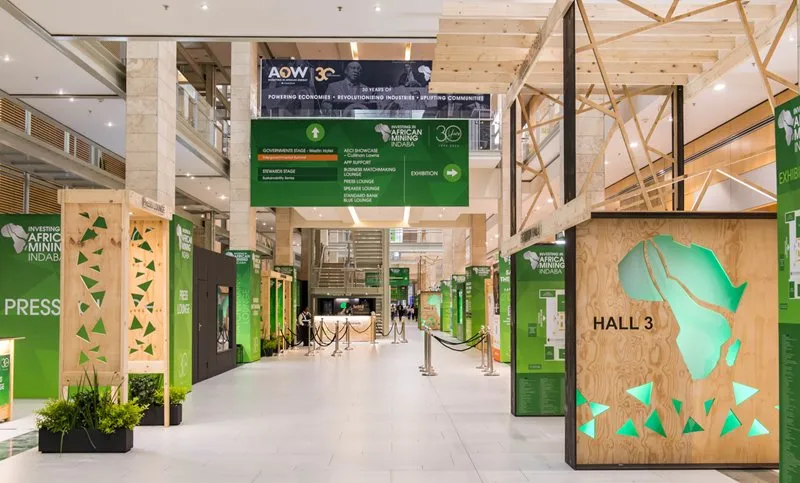 Reusable exhibition features at Mining Indaba