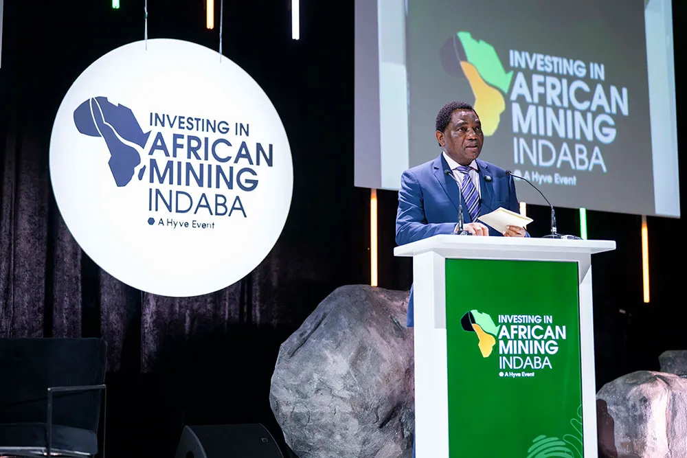 Government leader delivering a keynote at Mining Indaba