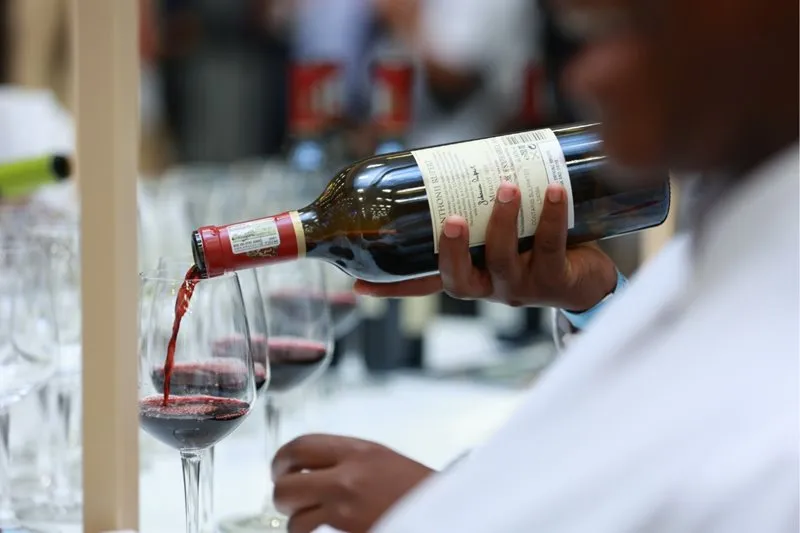Wine tasting during the Mining Indaba Happy Hour